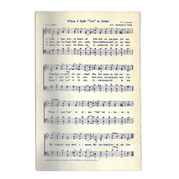 Beyond the Blue Volume 2 Gospel Songbook Singspiration Zondervan York 1958 - Picture 2 of 3